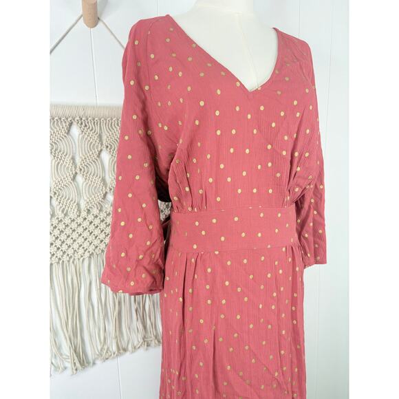 NWT Boden Dominique Polka Dot Flutter Sleeve Mini Dress Plus Size 16 18 Belted - Picture 4 of 9